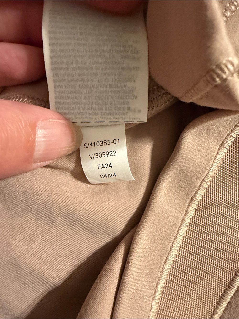 Athleta Salutation Stash High Rise Mesh Crossover 7/8 Leggings - Mocha Latte - L - Picture 4 of 7
